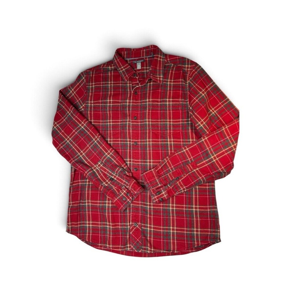 Toad & Co Flannagan Flannel Long-Sleeve Shirt Men's MED Button Down Red Plaid
